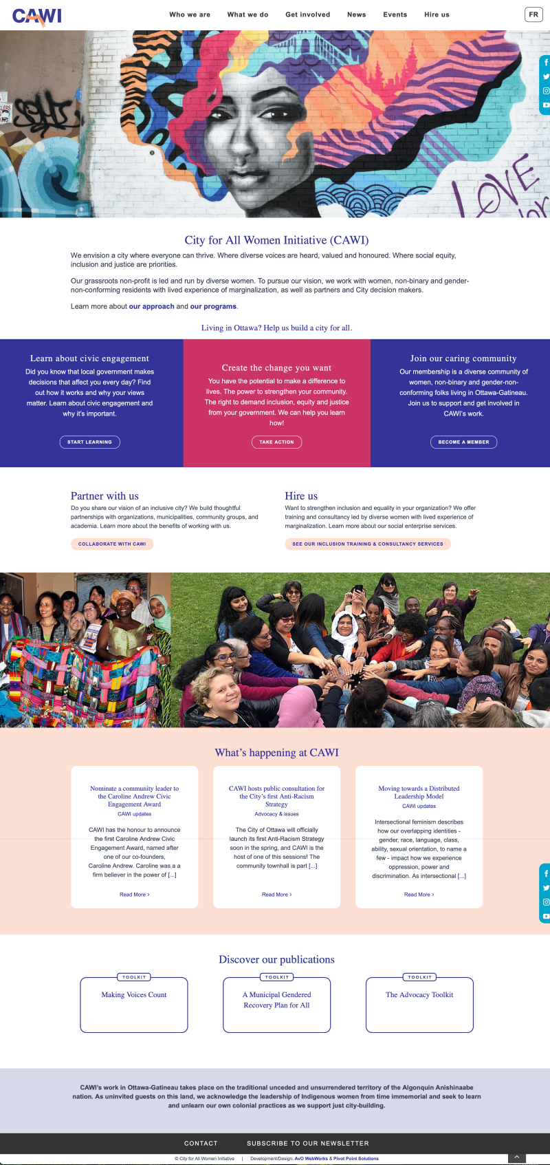 AvO WebWorks Portfolio - City for All Women Initiative