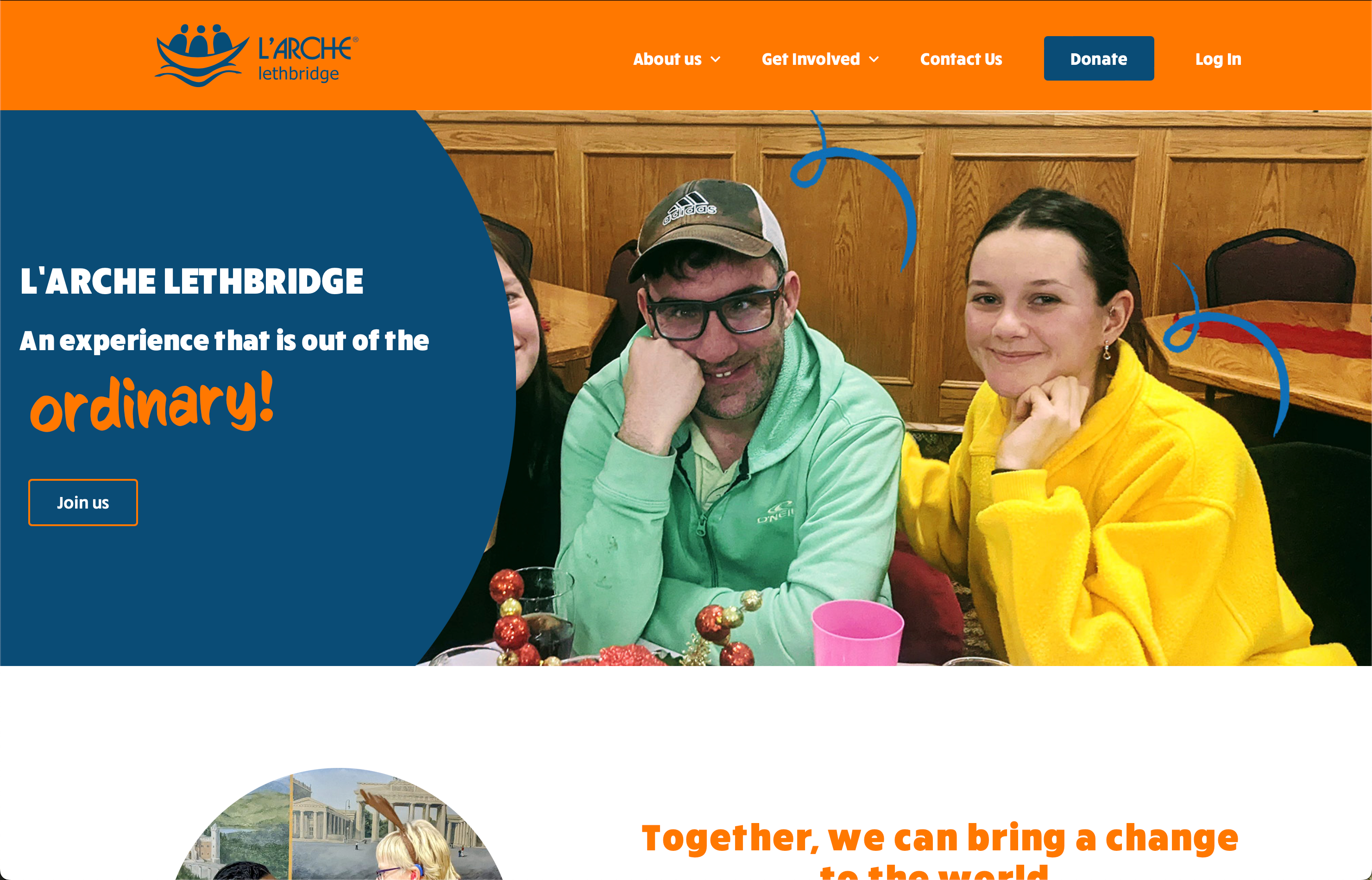 L'Arche Lethbridge website frontpage