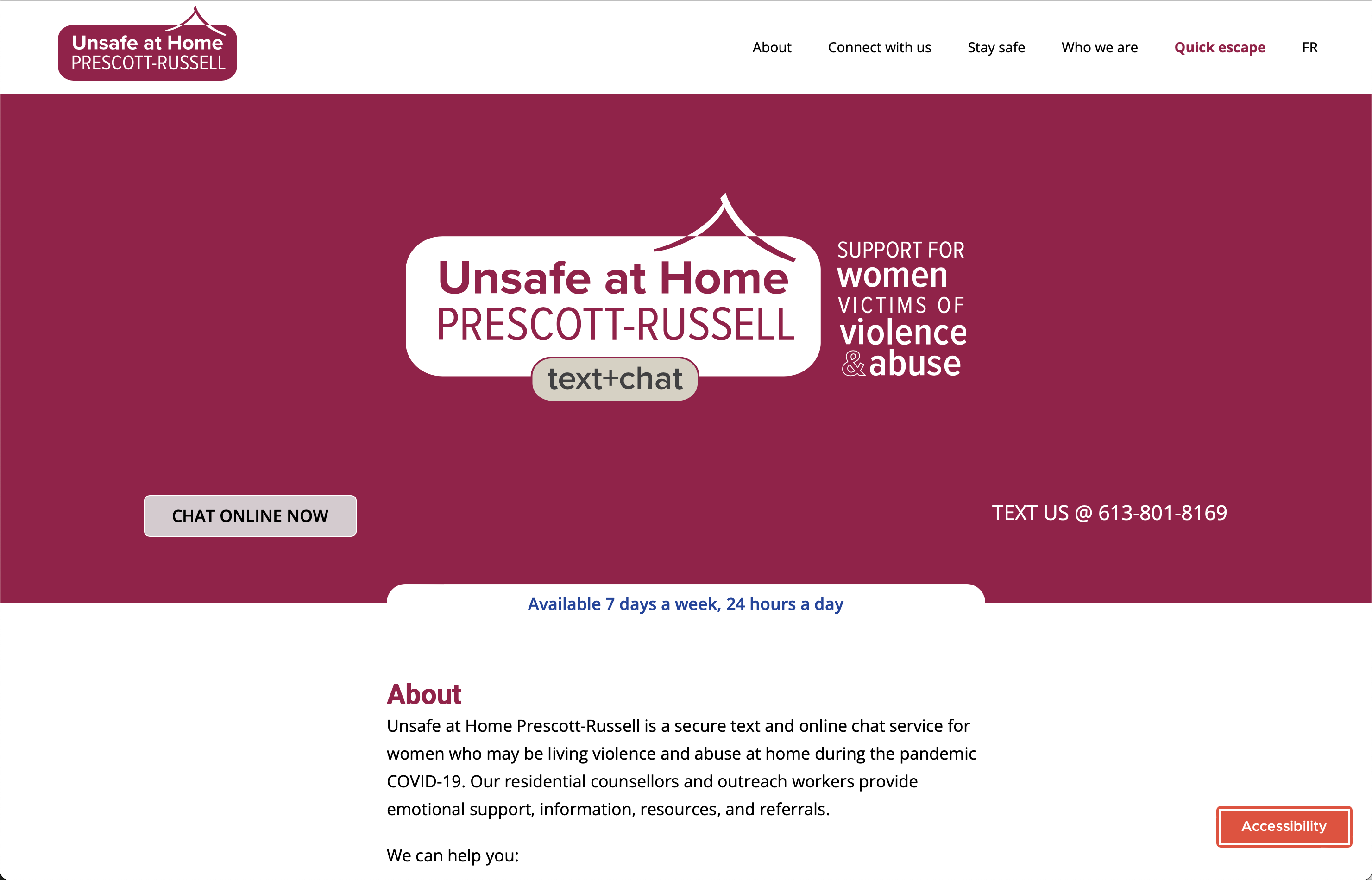 Unsafe at home website capture